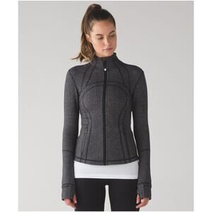 NWT Lululemon Define Jacket Herringbone Heathered Black Active Gym Yoga Size 10